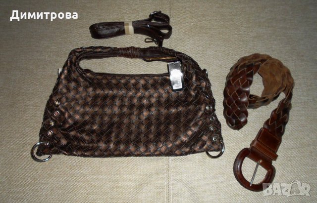 Сет чанта с колан естествена кожа , снимка 2 - Чанти - 30809261