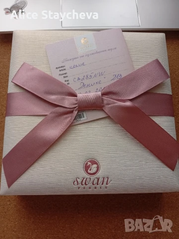 Swan pearls колие бели перли, снимка 6 - Колиета, медальони, синджири - 51040965