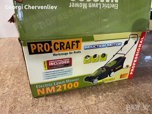 Електрическа косачка PROCRAFT NM2100 , снимка 3 - Градинска техника - 52378015
