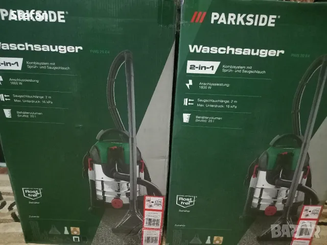 Перяща прахосмукачка PARKSIDE - PWS - 20E4, снимка 2 - Прахосмукачки - 49409417