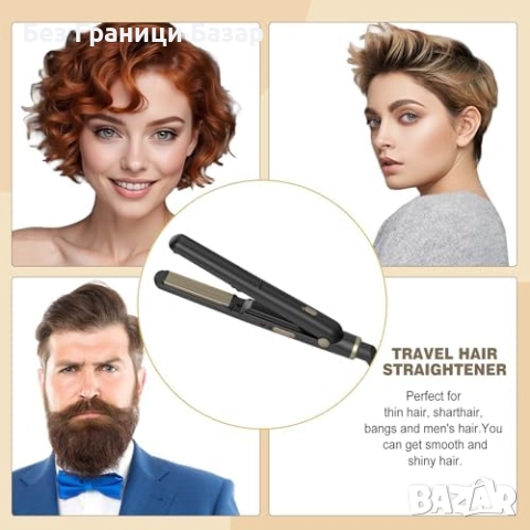 Нова Портативна мини преса за къса коса, бързо загряване, керамични плочи, снимка 3 - Преси за коса - 52257310