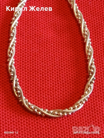 Сребърна гривна плетка тип ХЕРИНГОВА КОСТ много красива ювелирна изработка 52682, снимка 10 - Гривни - 53040988