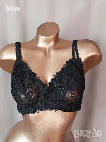  Блуза от сребрист черен брокат ,сутиен с рязана дантела и дантелена прашка , снимка 11 - Бельо - 52150628