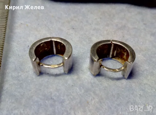 ЕЛЕГАНТНИ АНГЛИЙСКИ Тип ЗАКОПЧАВАНЕ СРЕБЪРНИ ОБЕЦИ СРЕБРО 925 МАЙСТОРСКА ВИНТИДЖ ИЗРАБОТКА 38695, снимка 6 - Обеци - 49600690