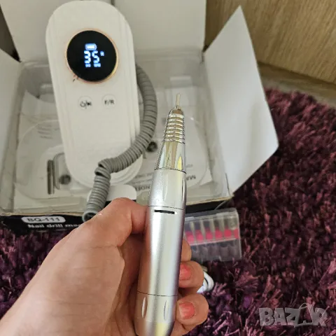 Пила за геллак, на батерия, бяла, снимка 2 - Продукти за маникюр - 50417515