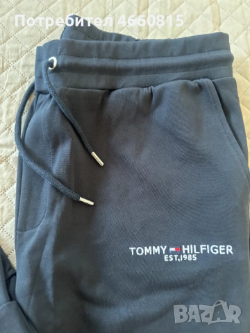 НОВ Тъмносин мъжки екип Tommy Hilfiger XXL – 100% памук НАМЕЛЕНА цена, снимка 8 - Спортни дрехи, екипи - 52921760