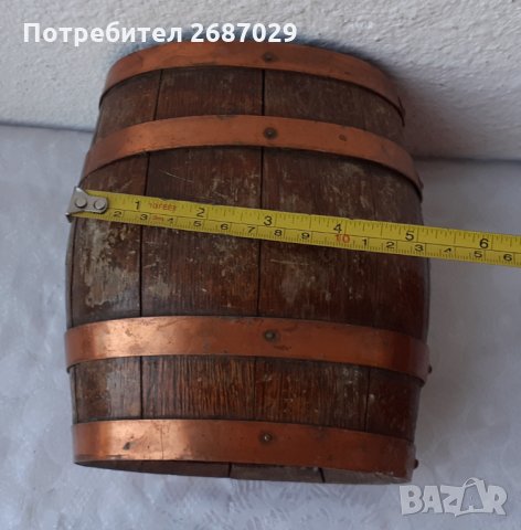  дървено буре с обръчи и стойка бъкел буренце бъчва бъчвичка, снимка 11 - Други - 31488451