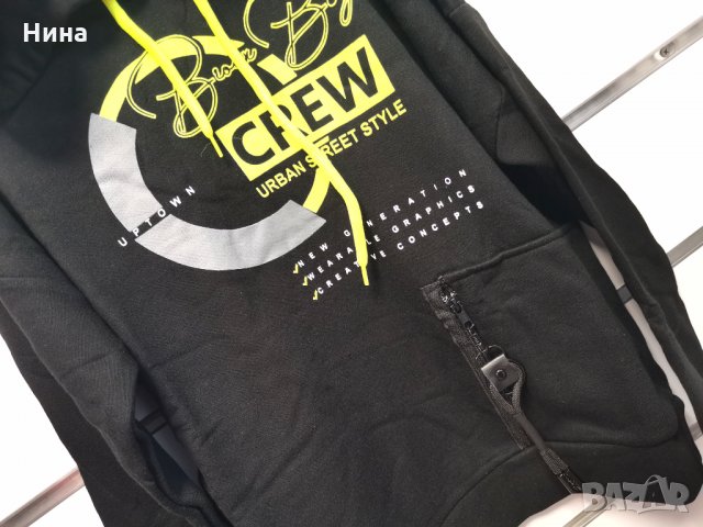 Худи Marions в неон и черно, снимка 3 - Детски анцузи и суичери - 35279024