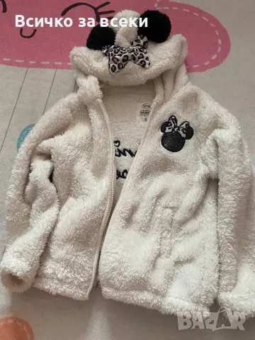 Пухено детско яке, суитчър Minnie mouse 128