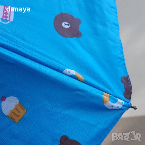 2433 Сгъваем автоматичен чадър на мечета с UV защита, снимка 13 - Други - 34235527