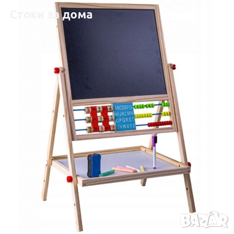 Образователна дървена дъска за писане, рисуване и обучение , снимка 2 - Образователни игри - 53445071