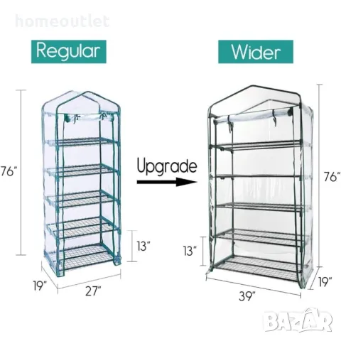 Мини оранжерия за външна и вътрешна употреба с 5 нива G311A00 GREEN HOUSE 5-LAYER, снимка 5 - Оранжерии - 47942896
