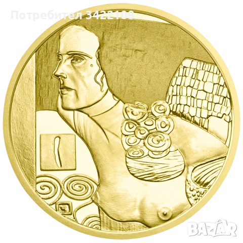 "Климт и неговите жени”: комплект от 5 златни монети по 10 грама в качество Proof , снимка 8 - Нумизматика и бонистика - 53194544