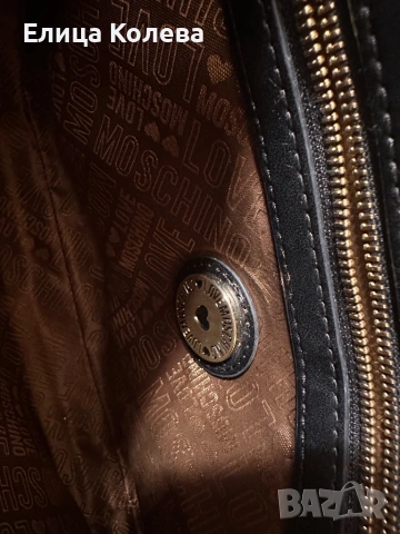 Love Moschino златиста дамска чанта , снимка 5 - Чанти - 54347101