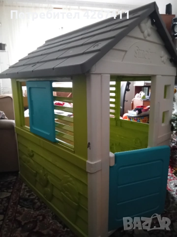 Детска къщичка Smoby с прозорци - Отлично състояние!, снимка 5 - Играчки за стая - 53013464