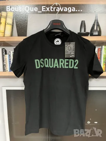 Мъжка тениска Dsquared Black/Green 2024 !!!
