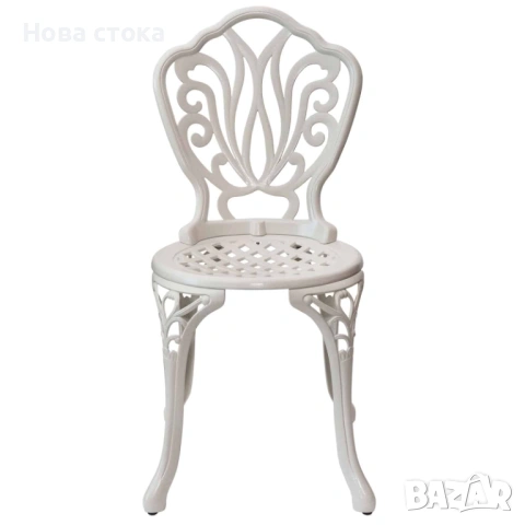 Градински стол цвят бял 45*52*87 см