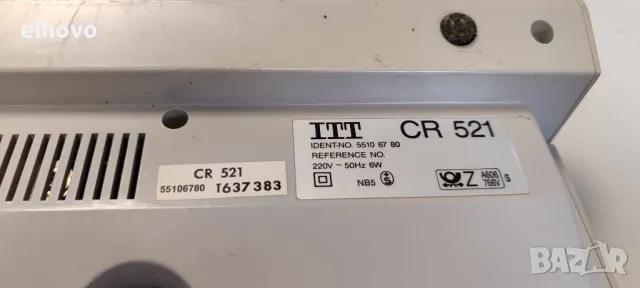 Радиочасовник  ITT CR 521, снимка 5 - Радиокасетофони, транзистори - 49178641