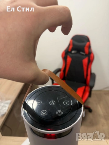 Вентилаторна печка 2-в-1 с керамичен нагревател, осцилация 60°, дистанционно и LED дисплей, снимка 13 - Отоплителни печки - 53879781