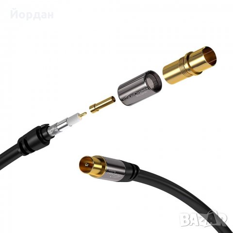Kabeldirekt Pro series коаксиален кабел за антена мъжки към женски и VGA м-ж , снимка 6 - Приемници и антени - 32037490