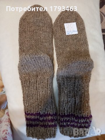 Ръчно плетени чорапи от вълна размер 38, снимка 1 - Мъжки чорапи - 39368308