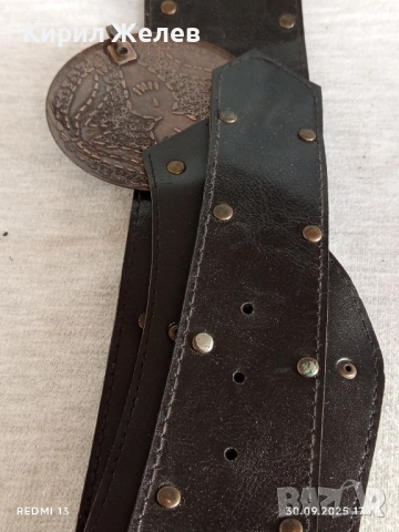 Дамски кожен колан с голяма красива катарама тока стилен дизайн 26578, снимка 6 - Колани - 51894036