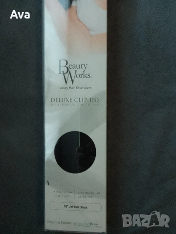 Beauty Works черни удължения за коса 16 инча , снимка 9 - Аксесоари за коса - 49052937