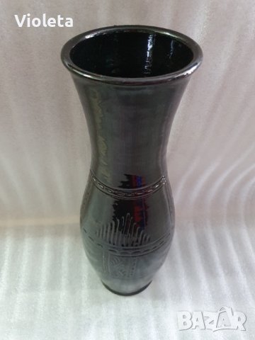 Стара керамична ваза. Височина 40см., снимка 3 - Антикварни и старинни предмети - 42054244
