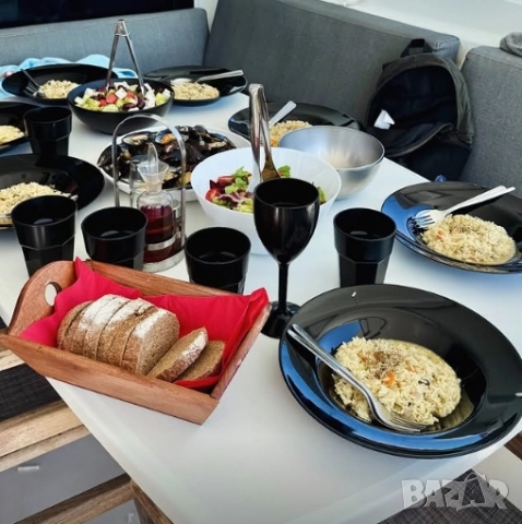 Черно-бял сервиз за хранене от 19 части Luminarc Lea Black & White, снимка 2 - Сервизи - 51717692