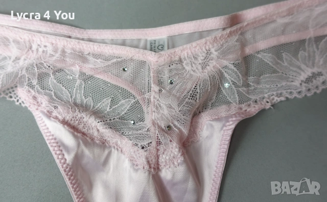 Primark L луксозни светло розови прашки от сатен и дантела, снимка 2 - Бельо - 53264323