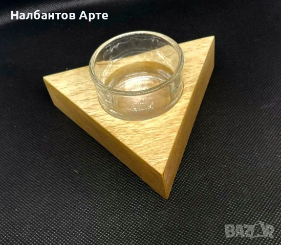 Дървени свещници - ръчна изработка, снимка 9 - Декорация за дома - 48910431