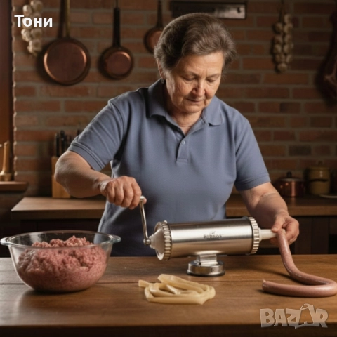 Пълначка за колбаси Bohmann BH 02-750 – Стабилна, удобна и идеална за домашни наденици, снимка 2 - Месомелачки - 52584380