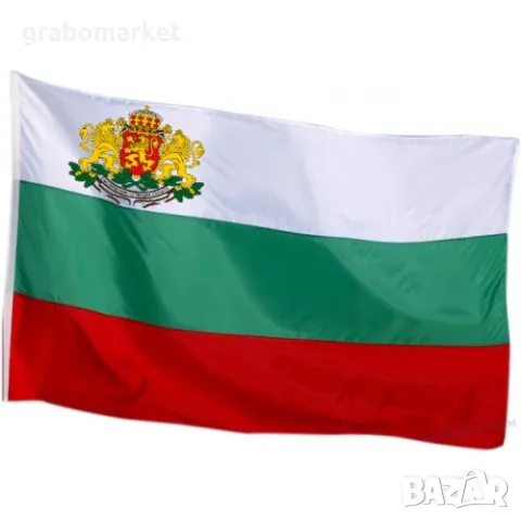 Българско знаме с герб 60 х 90 см., снимка 1