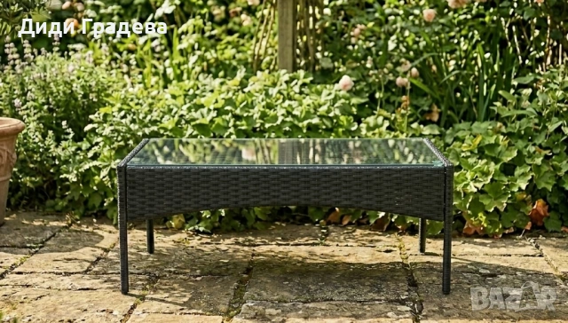 Елегантен ратанов комплект за градина с маса и възглавници - комфорт и стил, снимка 2 - Градински мебели, декорация  - 54070022