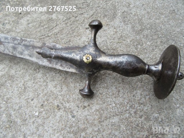 Стар Индо-Персийски Тулвар 19 век сабя меч острие шамшир, снимка 2 - Антикварни и старинни предмети - 40037144