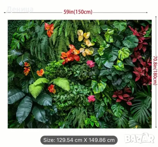 Фото текстилно платно тропикал , снимка 1