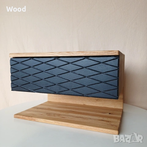 Нощно шкафче, плаващо, дъб, дизайн, масивно дърво., снимка 3 - Шкафове - 53029769