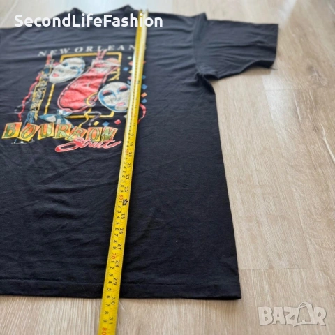 Винтидж тениска произведена в САЩ. Тениска с единичен шев 90-те надпис „Н, снимка 3 - Тениски - 53134842