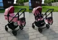 Количка за кукли 2 в 1 Принцеса в розово и черно, снимка 2