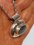 Сребърно колие с висулка , снимка 9