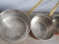 Комплект медни тигани с бронзови дръжки, снимка 5