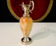 Посребрена ваза,амфора,оникс. , снимка 5