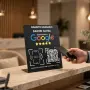 Табела (черна) Google Review с NFC Tag и QR code BG, снимка 2
