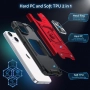 Промо! Удароустойчив кейс за iPhone 15, 14, 13 – Червен, DASFOND Armor, снимка 5