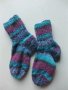 раирани шарени плетени чорапи ходило 13, конч 10, снимка 1