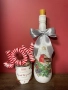 Коледна декупаж бутилка с LED, снимка 4