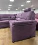 Лилав ъглов диван от плат с функция сън и фотьойл "PP-HS14006", снимка 11