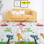 Сгъваемо детско килимче за игра,топлоизолиращо - 180x200x1cm - животни в самолет и азбука - КОД 4134, снимка 11