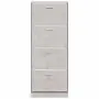 vidaXL Шкаф за обувки, бетонно сив, 59x17x150 см, инженерно дърво, снимка 4