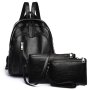 Дамска раница от висококачествена кожа с подарък малка чанта и портмоне, снимка 1 - Чанти - 42715276